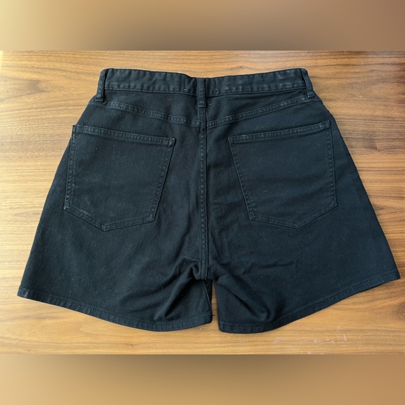BUCK MASON Black Denim Shorts - Picture 3 of 5